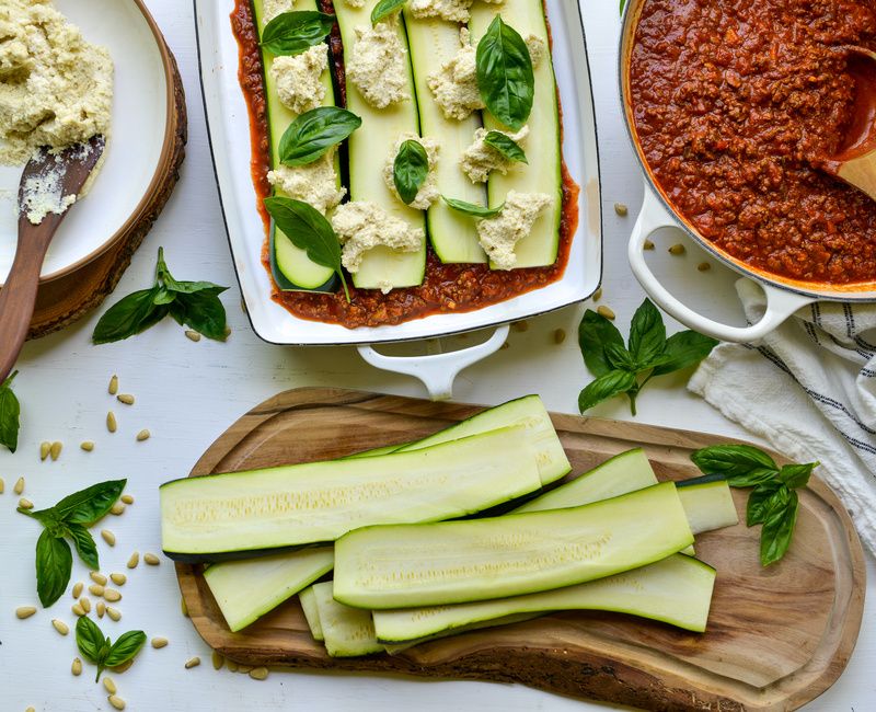 KETO PALEO ZUCCHINI LASAGNA PINE NUT RICOTTA-1
