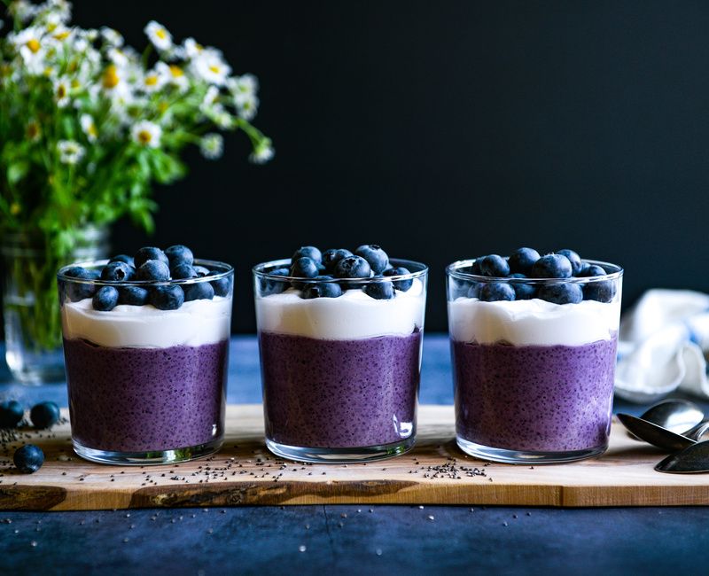 LEMON BLUEBERRY CHIA PUDDING DAIRY-FREE VEGAN