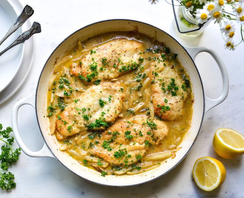 LEMONY BRAISED CHICKEN AND FENNEL-1