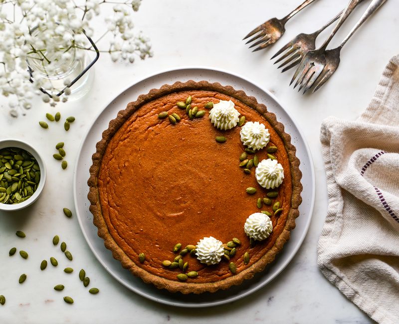 LOW-OXALATE GLUTEN-FREE GINGERBREAD PUMPKIN TART-1 