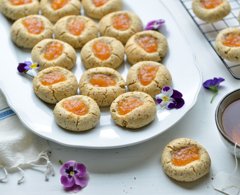 GLUTEN-FREE VEGAN ORANGE HAZELNUT THUMBPRINT COOKIES-1