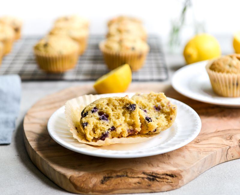 PALEO GRAIN-FREE LEMON-BLUEBERRY MUFFINS-1