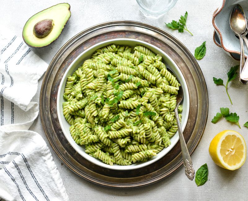 PASTA WITH AVOCADO BASIL PESTO-1