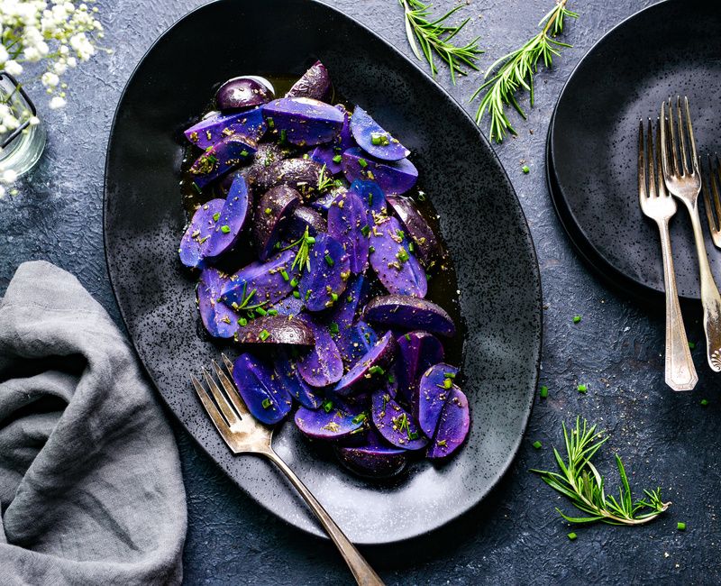 PURPLE POTATO SALAD WITH LEMON ROSEMARY DRESSING-1