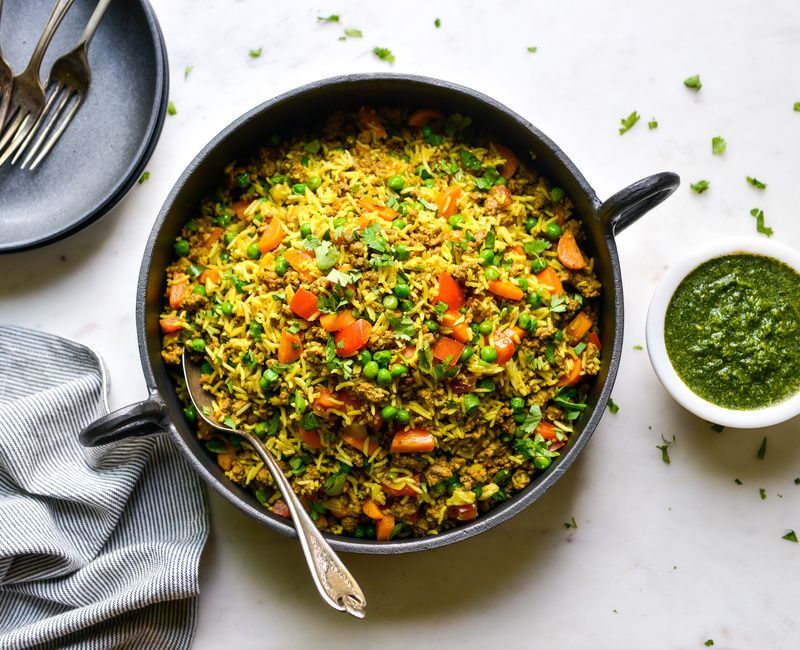 QUICK CURRIED BEEF AND RICE-1