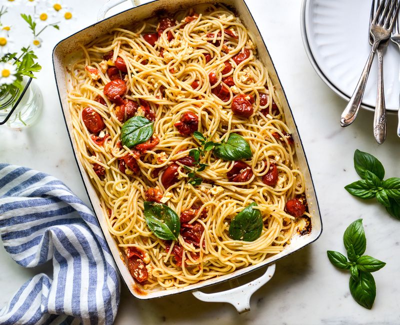 ROASTED CHERRY TOMATO FETA PASTA-3