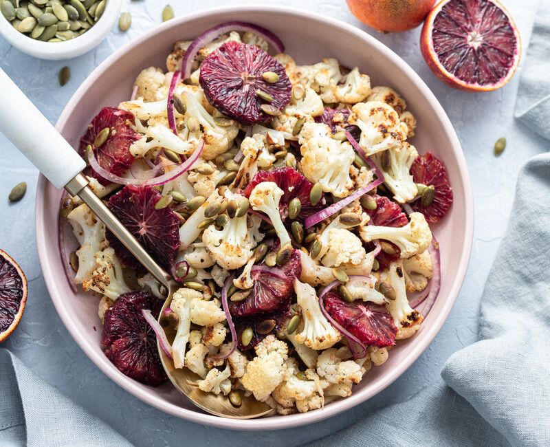 Roasted Cauliflower and Blood Orange Salad