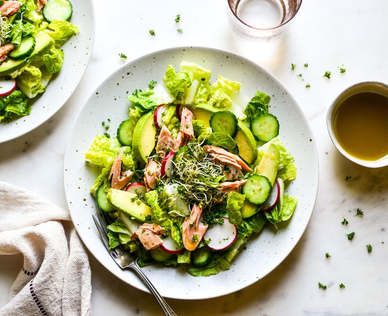 SALMON CUCUMBER RADISH DETOX SALAD-1