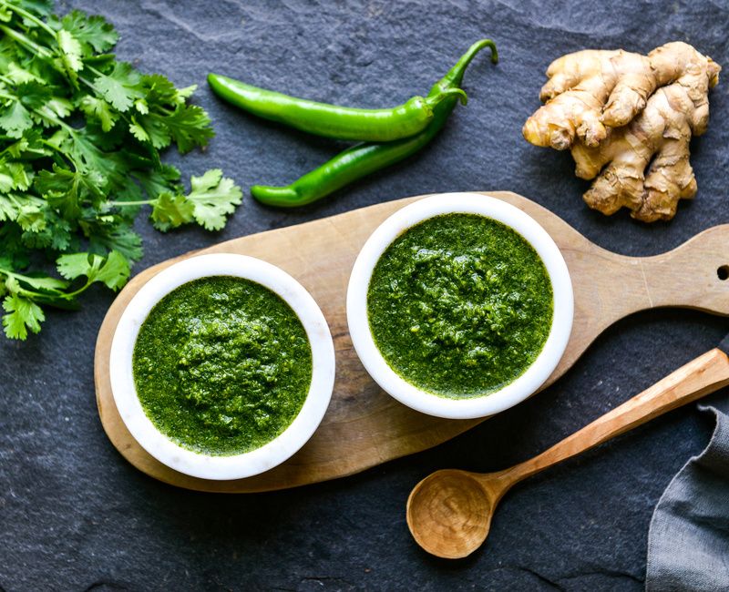 SPICY INDIAN RAW CILANTRO CHUTNEY-1