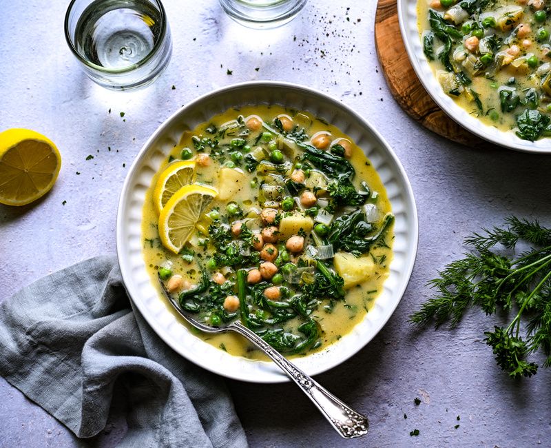 SPRING HERB CHICKPEA AND POTATO SOUP VEGAN-DAIRY-FREE-2