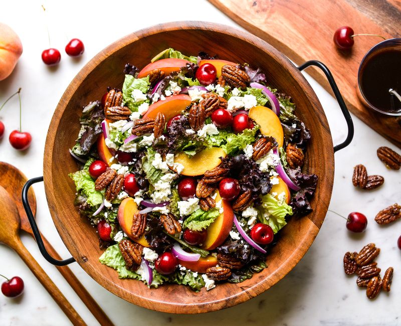STONE FRUIT SALAD DIJON PECANS BALSAMIC VINAIGRETTE-1