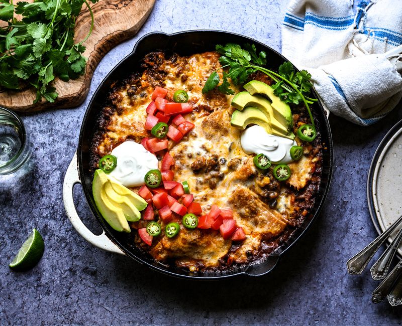 STOVETOP BLACK BEAN AND BEEF ENCHILADA CASSEROLE GLUTEN-FREE-4