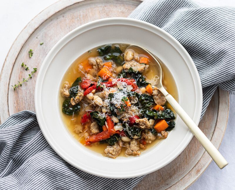 Sausage, Kale, and White Bean Soup