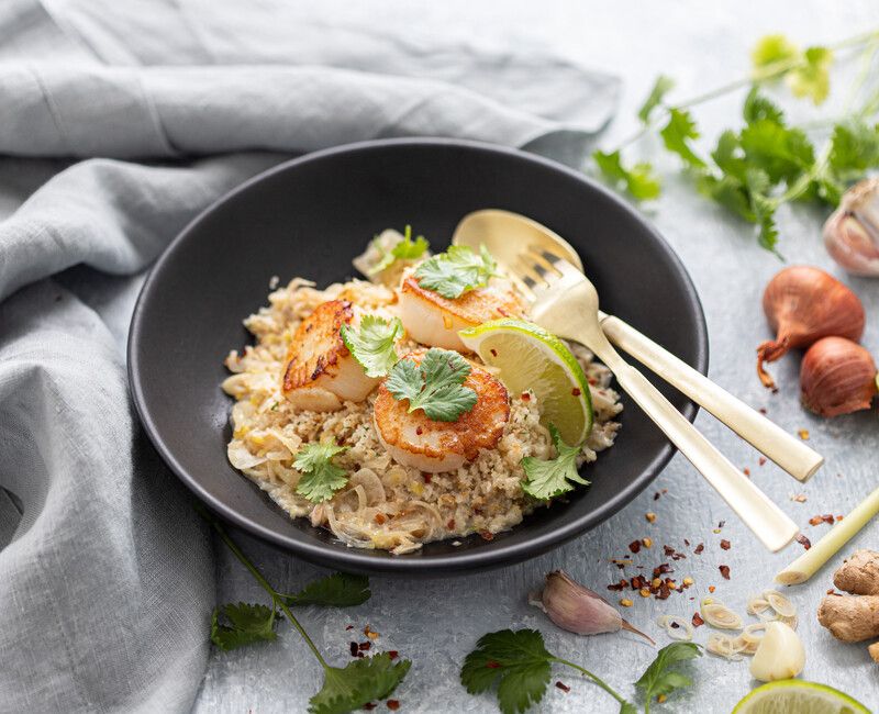 Seared Scallops with Lemongrass and Coconut