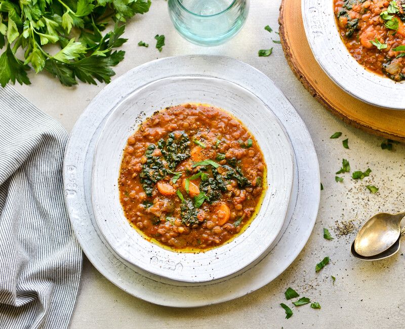 TUSCAN LENTIL AND KALE SOUP-VEGAN-1