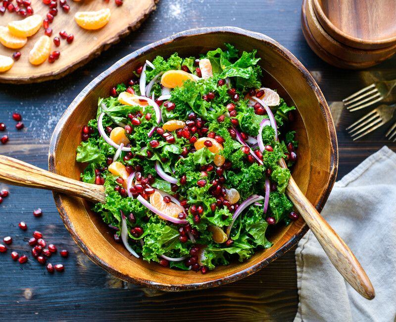 WINTER KALE AND POMEGRANATE SALAD-2
