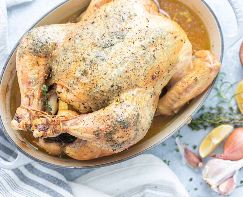 Whole Roasted Chicken with Lemon and Herbs-2