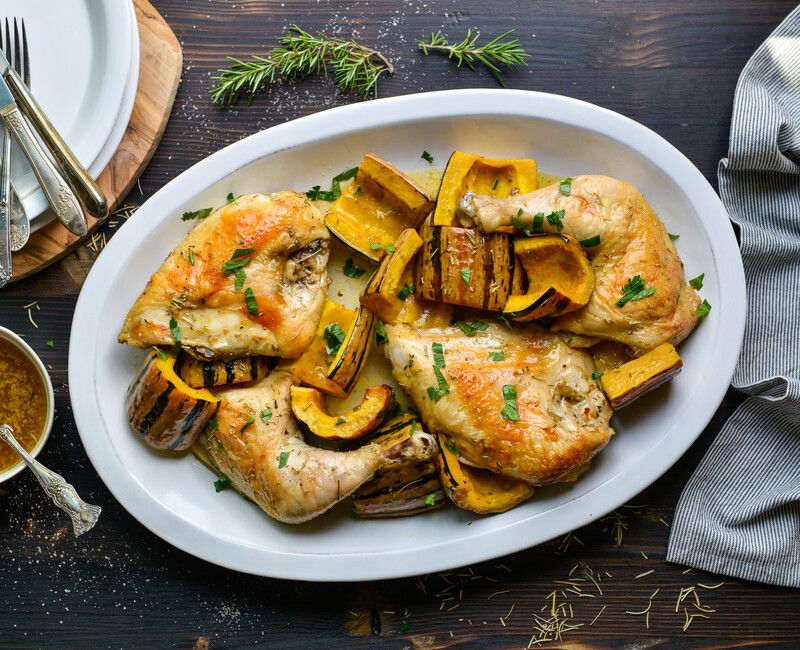 sheet pan roasted chicken and winter squash-3