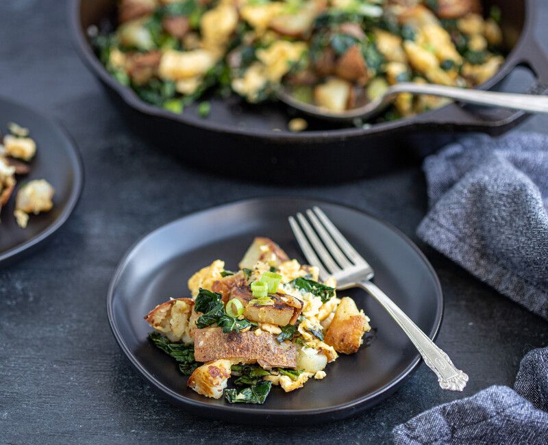 Baked Potato and Kale Breakfast Hash