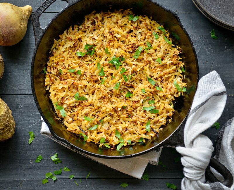 Nightshade-Free Celeriac-Rutabaga Hashbrowns