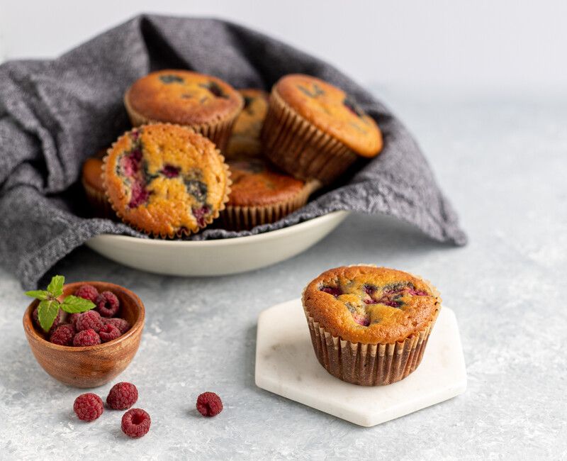 Coconut Raspberry Muffins