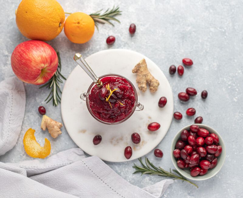 Cranberry Sauce with Orange and Ginger