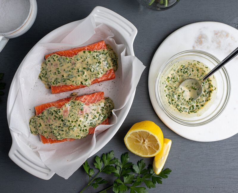 Dijon Herb Roasted Salmon