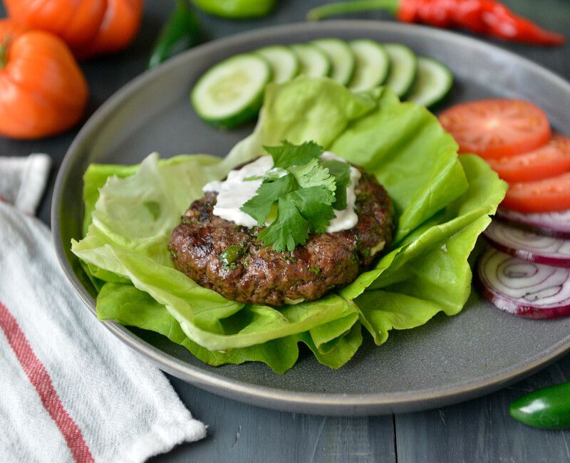 Keto Garlic Chili Burgers