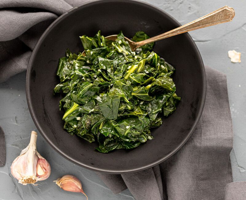 Instant Pot Garlic Braised Collard Greens