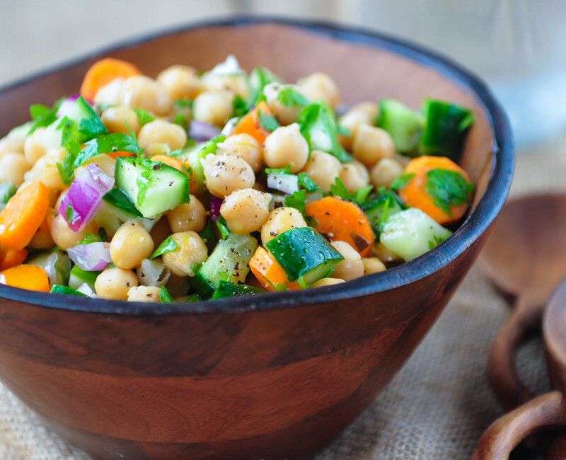 Lemon Olive Oil Chickpea Salad