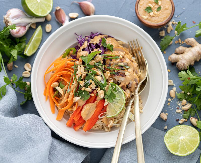 Peanut Chicken Nourish Bowl