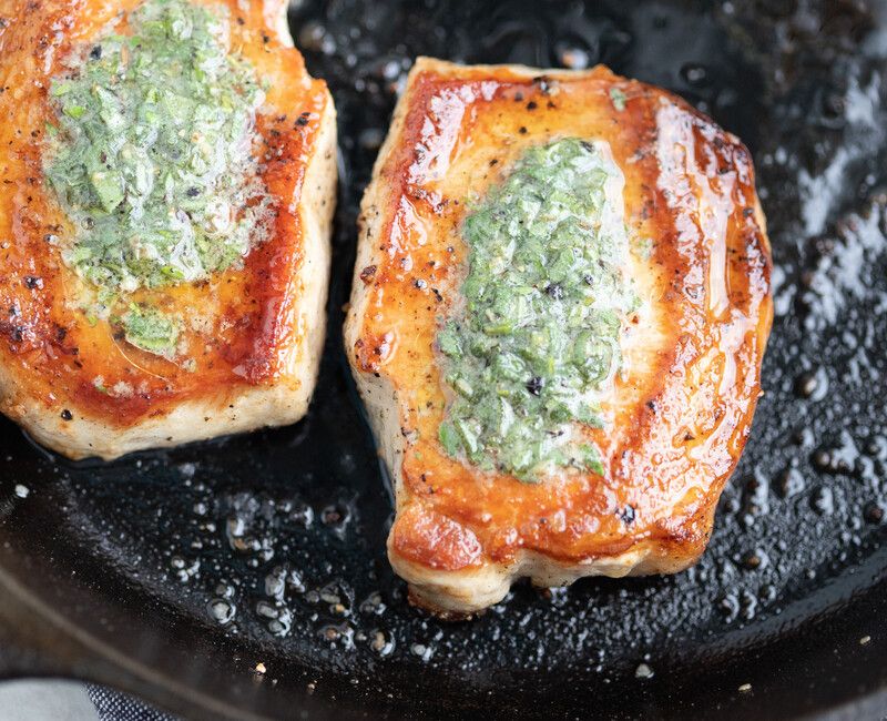 Pork Chops with Herb Butter