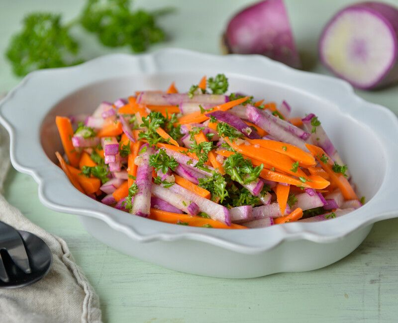 Purple Daikon Radish Salad