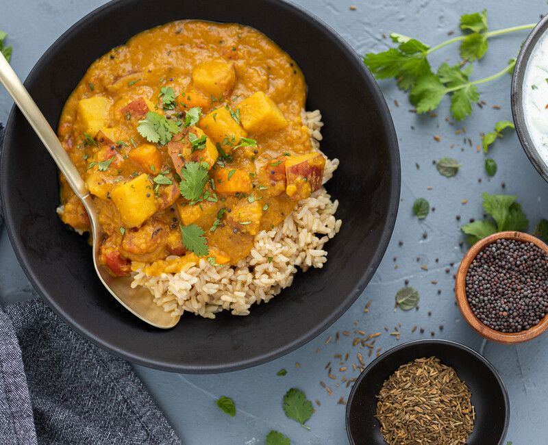 Instant Pot Red Lentil and Potato Dal