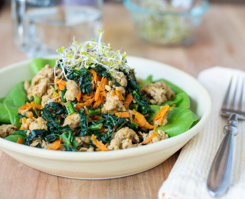 Turkey, Kale, and Carrot Hash