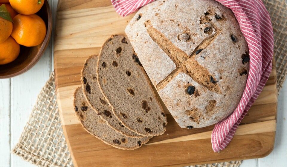 Buckwheat Cinnamon Raisin Bread (gluten-free, vegan, nut-free, xanthan gum-free)