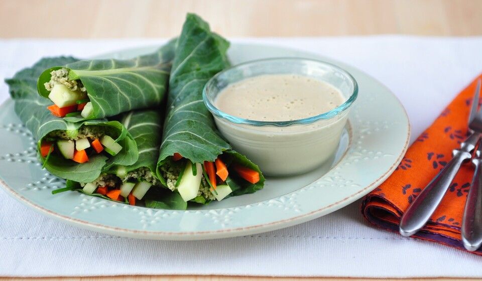 Raw Thai Wraps with Cilantro-Pumpkin Seed Pâté