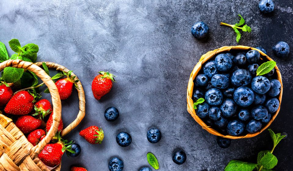 BLUEBERRIES STRAWBERRIES MINT-12